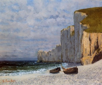  cliffs - A Bay with Cliffs Realist painter Gustave Courbet